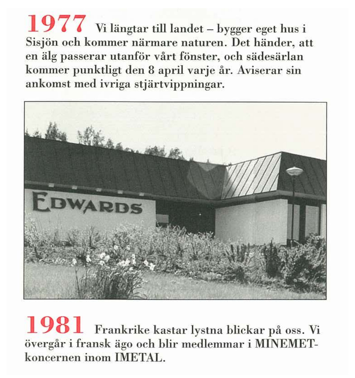 Hj Edwards Sweden 1977-1981